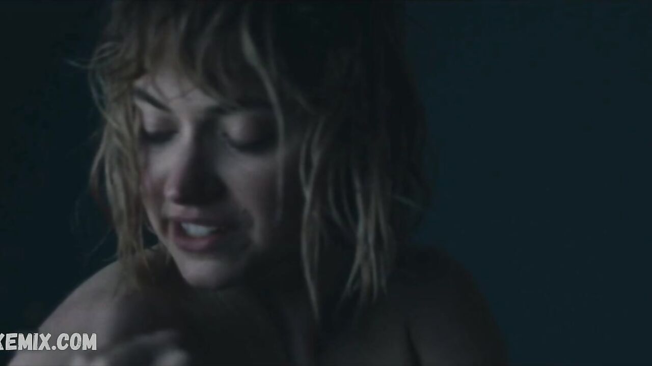 Imogen Poots flashes breast, scene in I Know This Much Is True (2020)