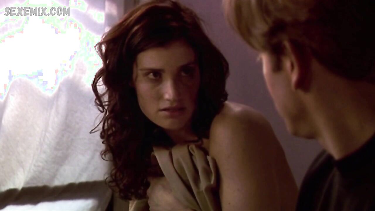 Idina Menzel bare boobs, scene in Just a Kiss 2002