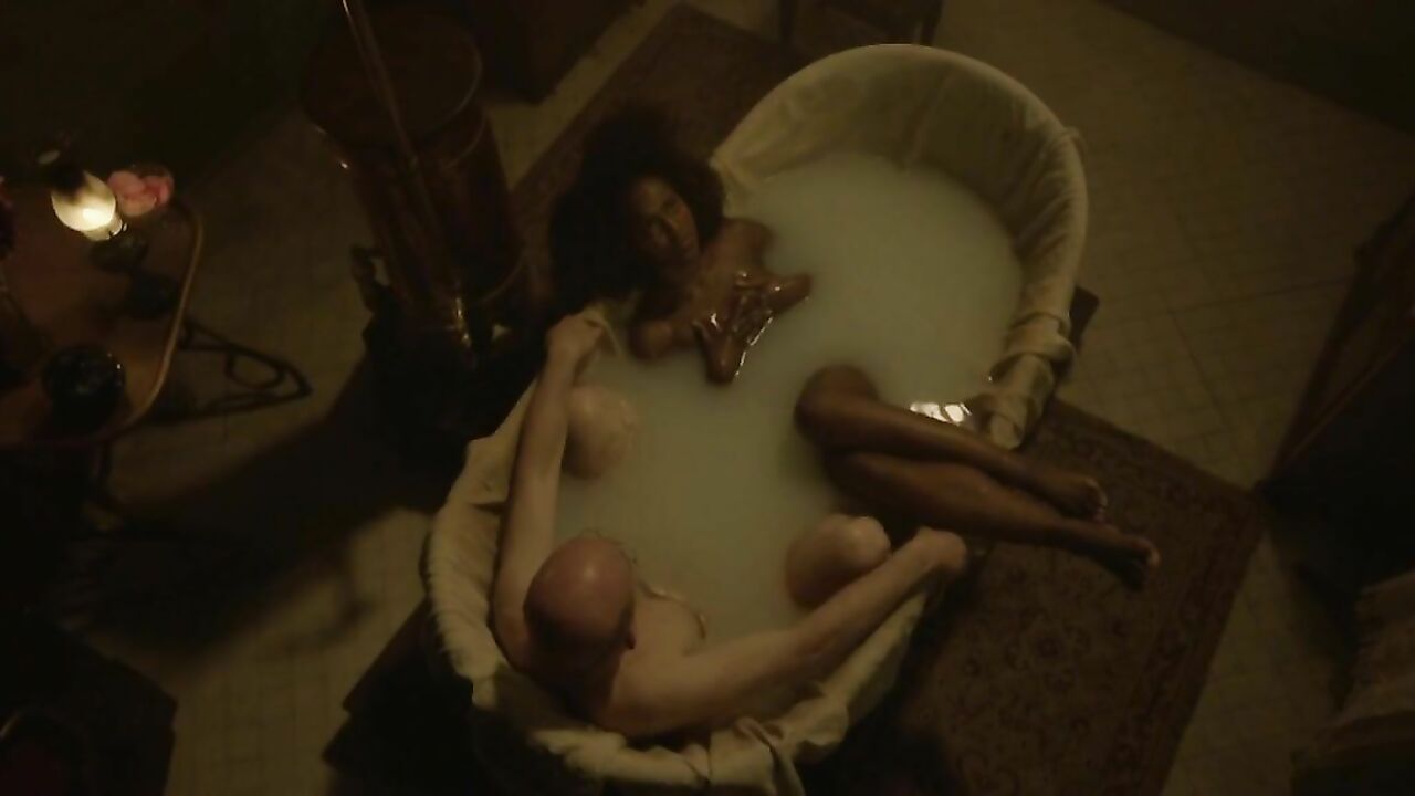 Fatou N’Diaye nude, Sex scene from Maison Close s02e08 (2013)