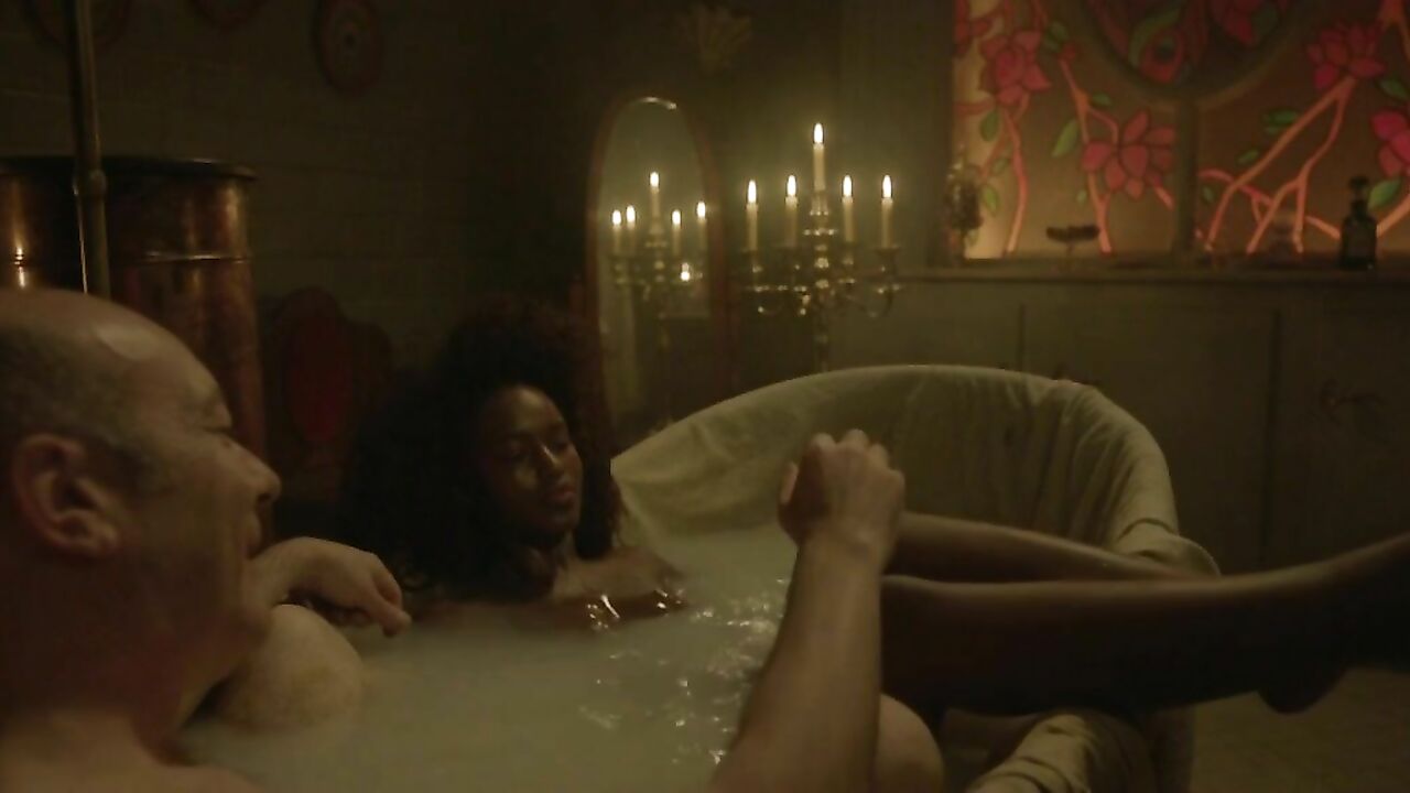 Fatou N’Diaye nude, Sex scene from Maison Close s02e08 (2013)