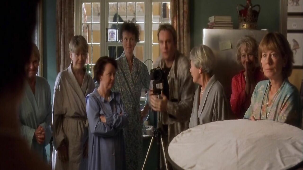 Helen Mirren nude, Celia Imrie nude, Julie Walters nude, Penelope Wilton nude, erotic scene from Calendar Girls (2003)