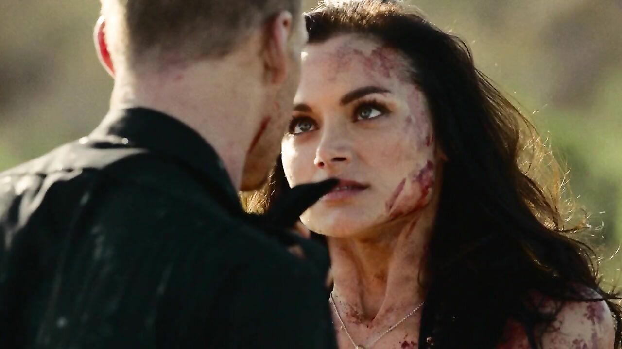 Christina Ochoa sexy, erotic scene from Blood Drive s01e02 (2017)