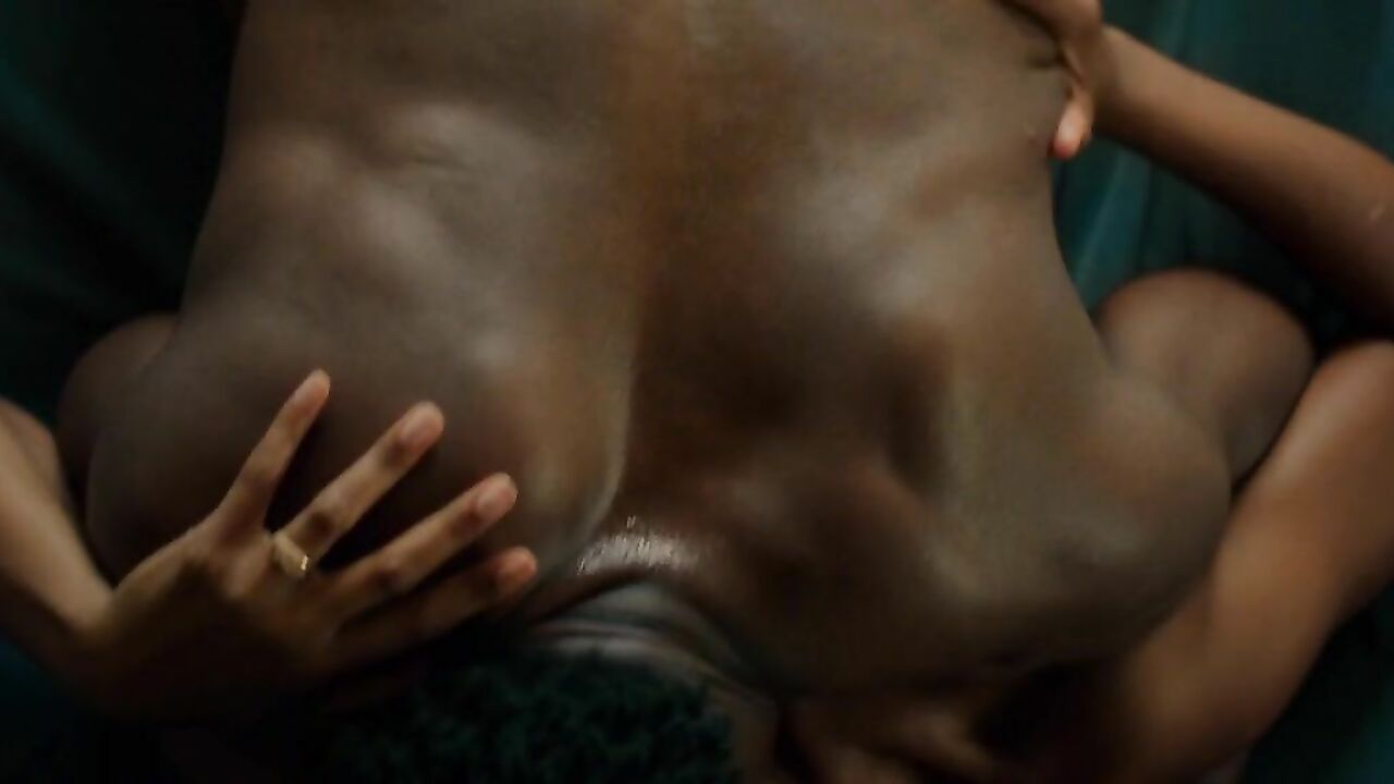 Melanie Liburd sexy -  sex scene from Double Play (2017)