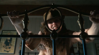 Lydia Wilson sexy -  sex scene from Ripper Street s03e03 (2014)