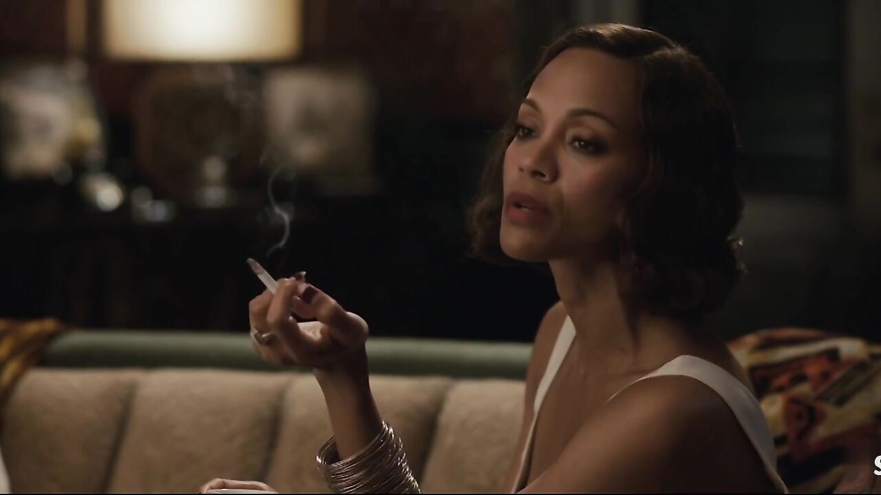 Zoe Saldana sexy, scene in Live by Night (2016)