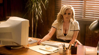 Bree Olson cleavage scene in The Human Centipede III (Final Sequence) (2015)