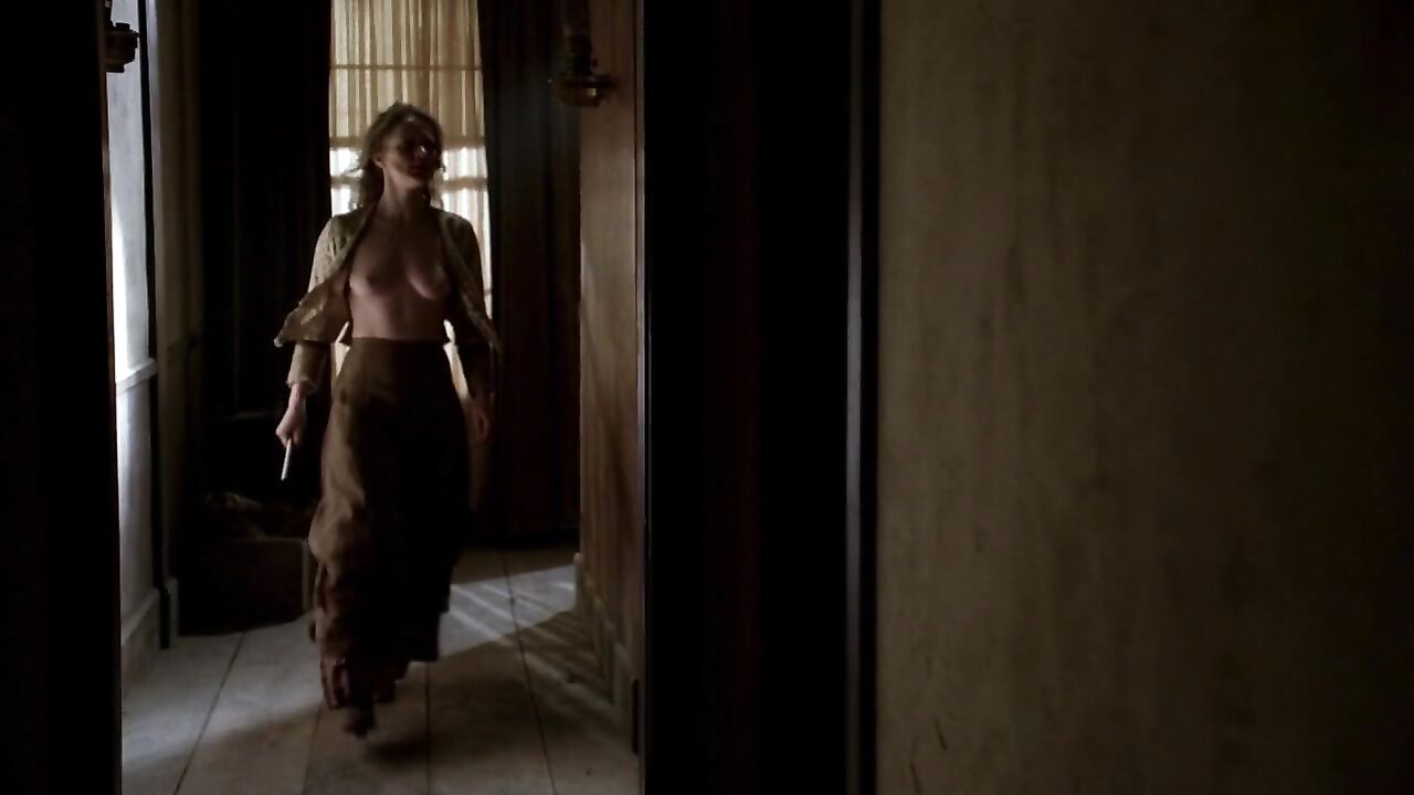 Paula Malcomson nude, Ashleigh Kizer nude, Breasts scene in Deadwood s03e11 (2006)