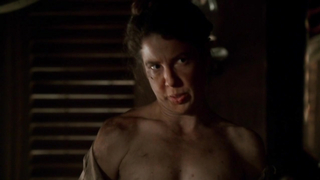 Robin Weigert nude, takes a bath Deadwood s02e11 (2005)