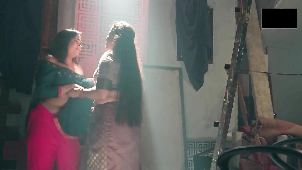 Indian girl seduced by lesbian MILF web series scene