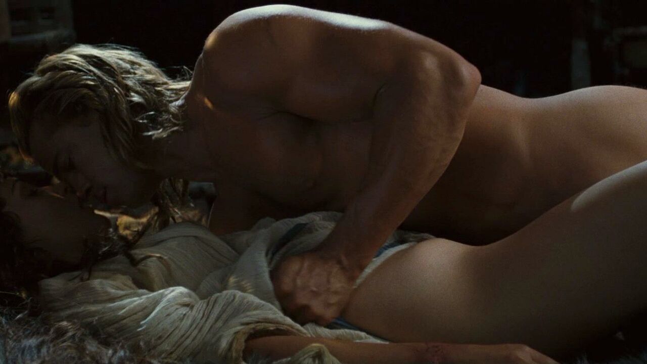 Rose Byrne nude, sex scene from Troy (2004)