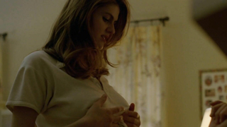 Nude scene with Alexandra Daddario nude, sex scene from True Detective s01e02 (2014)