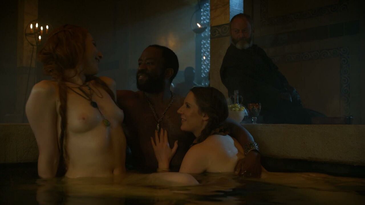 Sarine Sofair, Charlotte Hope nude, sex scene from Game of Thrones s04e06 (2014)