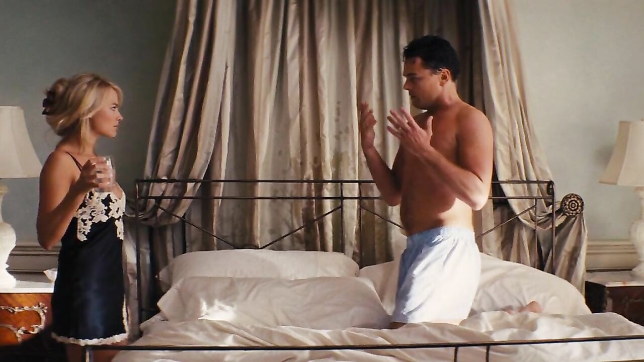 Margot Robbie nude, sex scene from The Wolf of Wall Street (2013)