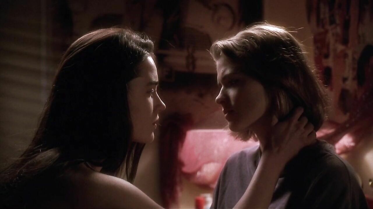 Jennifer Connelly and Kristy Swanson nude, sex scene from Higher Learning (1995)