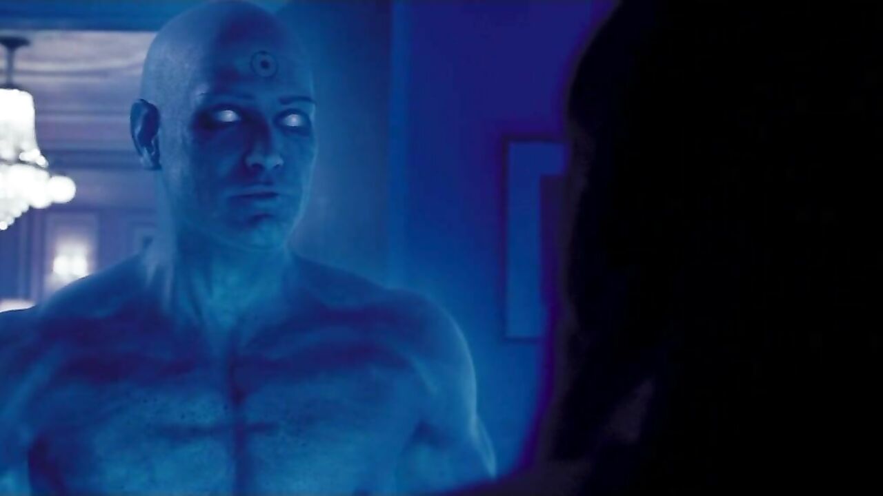 Malin Akerman nude, sex scene from Watchmen (2009)