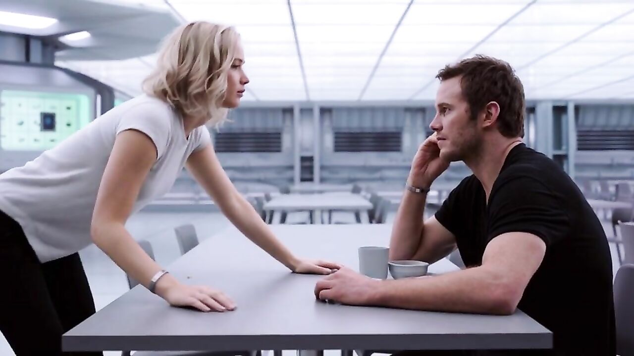 Jennifer Lawrence nude, sex scene from Passengers (2016)