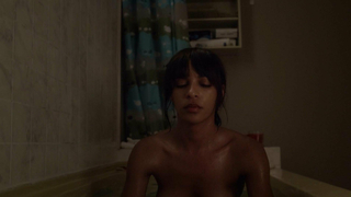 Megalyn Echikunwoke nude, erotic scene from Damien s01e04 (2016)