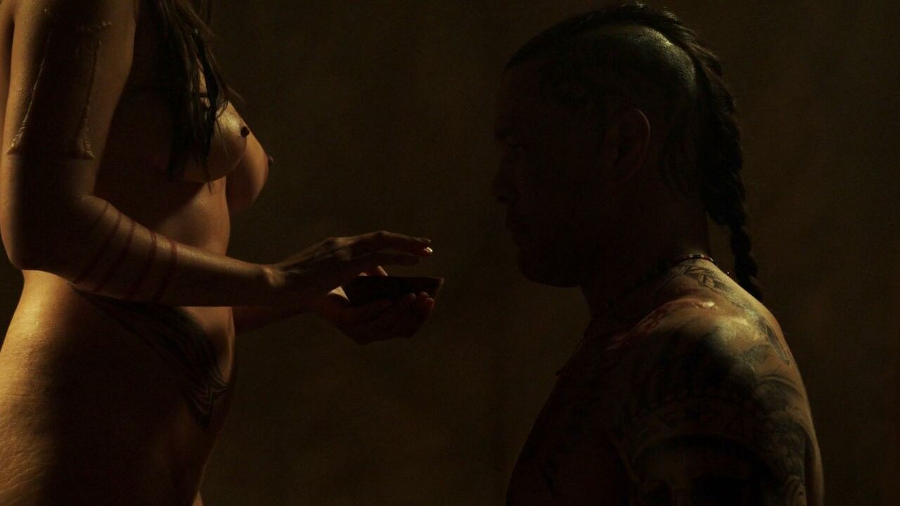 Lili Simmons nude, Drea Garcia nude, Trinity Wright nude, sex scene from Banshee s03e02 (2015)