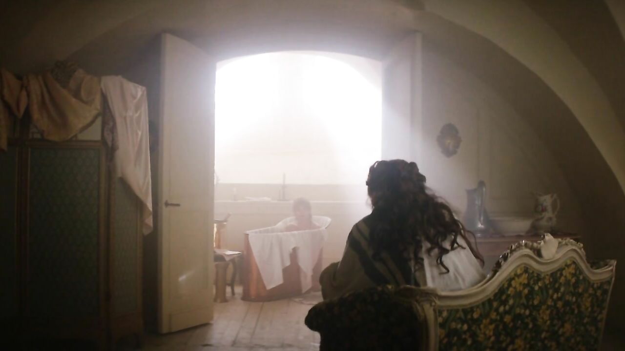 Lily James and Tuppence Middleton nude, erotic scene from War and Peace s01e01 (2016)