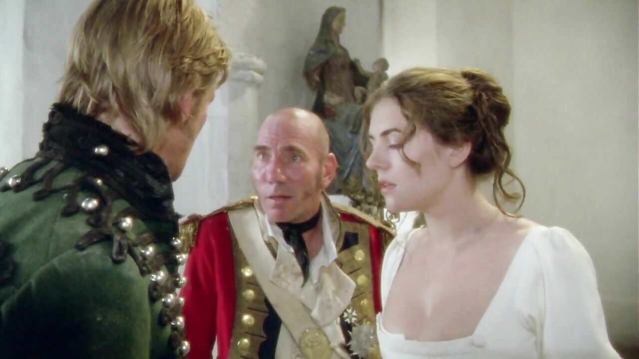 Elizabeth Hurley nude, scene from Sharpe's Enemy (1994)