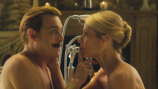 Gwyneth Paltrow sexy, Emily Lawrence sexy, sex scene from Mortdecai (2015)