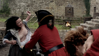 Laura Donnelly nude, Caitriona Balfe nude, scene from Outlander s01e02 (2014)