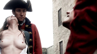 Laura Donnelly nude, Caitriona Balfe nude, scene from Outlander s01e02 (2014)